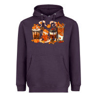 Plum Fall Coffee Cups Heavyweight Hoodie - texasbilliewilder