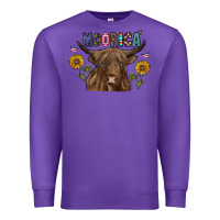 Purple Moorica Premium Sweatshirt - CowhideDigitalArt
