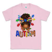 Bubblegum Pink Autism Awareness afro messy bu Classic Tee - texasbilliewilder
