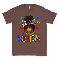 Chestnut Autism Awareness afro messy bu Classic Tee - texasbilliewilder