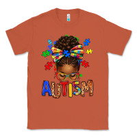 Copper Autism Awareness afro messy bu Classic Tee - texasbilliewilder