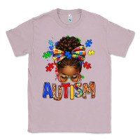 Lilac Autism Awareness afro messy bu Classic Tee - texasbilliewilder