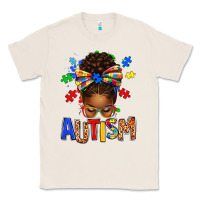 Natural Autism Awareness afro messy bu Classic Tee - texasbilliewilder