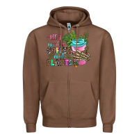 Chestnut all i need is coffee and plants Zipper Hoodie - texasbilliewilder