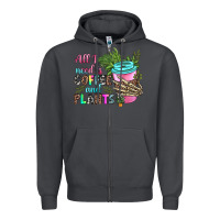 Smoke all i need is coffee and plants Zipper Hoodie - texasbilliewilder