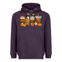 Plum Fall Coffee Cups Heavyweight Hoodie - texasbilliewilder