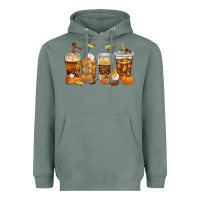 Sage Fall Coffee Cups Heavyweight Hoodie - texasbilliewilder