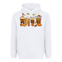 White Fall Coffee Cups Heavyweight Hoodie - texasbilliewilder