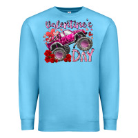 Ocean Blue valentines day monster truck Premium Sweatshirt - RacoonDesign