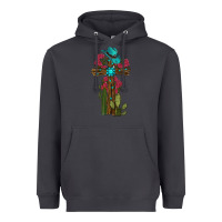 Smoke cross gemstone cactus roses cowboy hat Heavyweight Hoodie - RanaPortraitStore