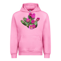 Fuchsia Pink strawberry hedgehog cactus Urban Hoodie - LillyAllenDesigns