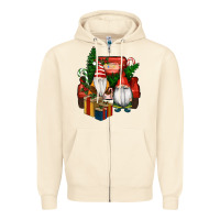 Sandshell Christmas Truck And Gnome Zipper Hoodie - RanaPortraitStore
