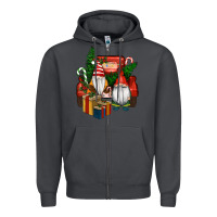 Smoke Christmas Truck And Gnome Zipper Hoodie - RanaPortraitStore