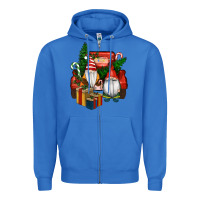 True Royal Christmas Truck And Gnome Zipper Hoodie - RanaPortraitStore