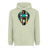 Matcha cross gemstone wings Heavyweight Hoodie - RanaPortraitStore