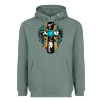Sage cross gemstone wings Heavyweight Hoodie - RanaPortraitStore