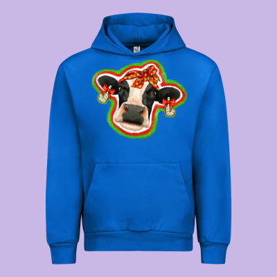 Christmas Heifer Urban Hoodie Designed By Jasminsmagicworld