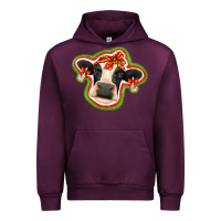 Mauve Wine christmas heifer Urban Hoodie - Jasminsmagicworld