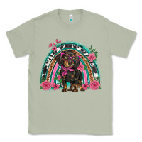 Matcha dachshund dog pink  floral rainbow Classic Tee - BarkalooDesign