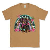 Toasted Coconut dachshund dog pink  floral rainbow Classic Tee - BarkalooDesign