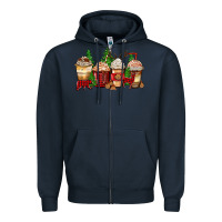 Navy lumberjack coffee cups Zipper Hoodie - Zillion Design Studio