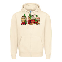 Sandshell lumberjack coffee cups Zipper Hoodie - Zillion Design Studio