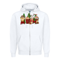 White lumberjack coffee cups Zipper Hoodie - Zillion Design Studio