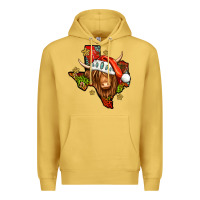 Antique Gold Shaggy cow Texas Christmas Premium Hoodie - Jasminsmagicworld