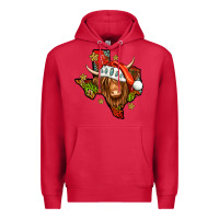 Cardinal Shaggy cow Texas Christmas Premium Hoodie - Jasminsmagicworld