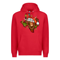 Red Shaggy cow Texas Christmas Premium Hoodie - Jasminsmagicworld