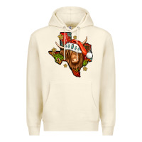 Sandshell Shaggy cow Texas Christmas Premium Hoodie - Jasminsmagicworld