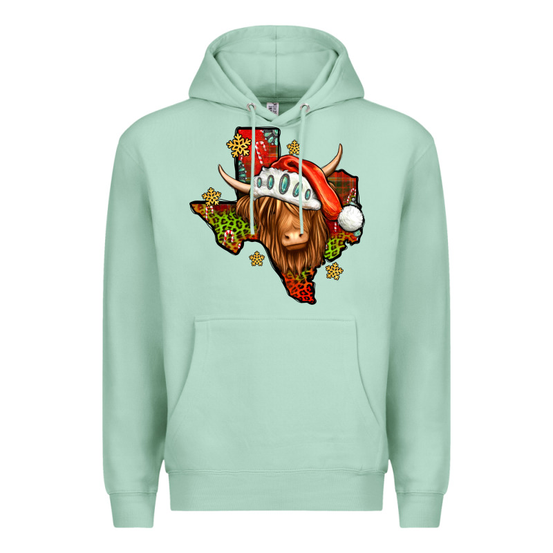 Shaggy Cow Texas Christmas Premium Hoodie by Jasminsmagicworld | Teevron