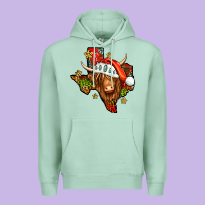 Shaggy Cow Texas Christmas Premium Hoodie Designed By Jasminsmagicworld