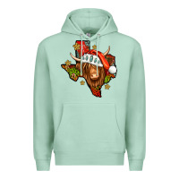 Seafoam Shaggy cow Texas Christmas Premium Hoodie - Jasminsmagicworld