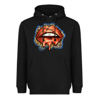 Black basketball lips Heavyweight Hoodie - Zillion Design Studio