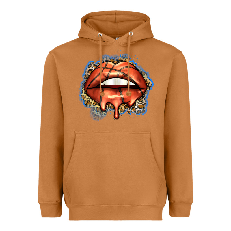 Basketball Lips Heavyweight Hoodie by Zillion Design Studio | Teevron