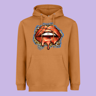 Basketball Lips Heavyweight Hoodie Designed By Zillion Design Studio