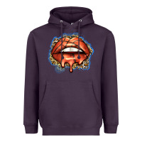 Plum basketball lips Heavyweight Hoodie - Zillion Design Studio