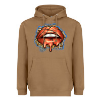 Toasted Coconut basketball lips Heavyweight Hoodie - Zillion Design Studio