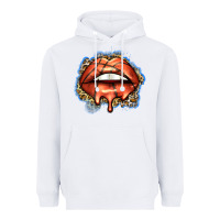 White basketball lips Heavyweight Hoodie - Zillion Design Studio