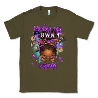 Army Green minding my own business afro messy bun Classic Tee - texasbilliewilder