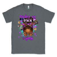 Charcoal Heather minding my own business afro messy bun Classic Tee - texasbilliewilder