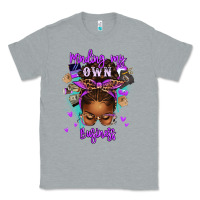 Heather Grey minding my own business afro messy bun Classic Tee - texasbilliewilder