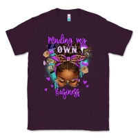 Plum minding my own business afro messy bun Classic Tee - texasbilliewilder