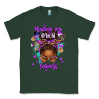 Sports Green minding my own business afro messy bun Classic Tee - texasbilliewilder