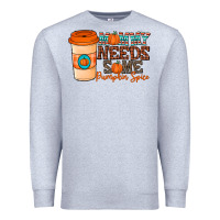 Heather Grey mommy needs some pumpkin spice Premium Sweatshirt - CowhideDigitalArt