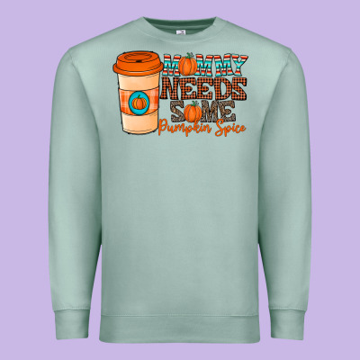 Mommy Needs Some Pumpkin Spice Premium Sweatshirt Designed By Cowhidedigitalart