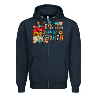 Navy i will not be shaken Zipper Hoodie - Zillion Design Studio