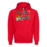 Red i will not be shaken Zipper Hoodie - Zillion Design Studio