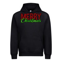 Black merry christmas tartan Urban Hoodie - Jasminsmagicworld